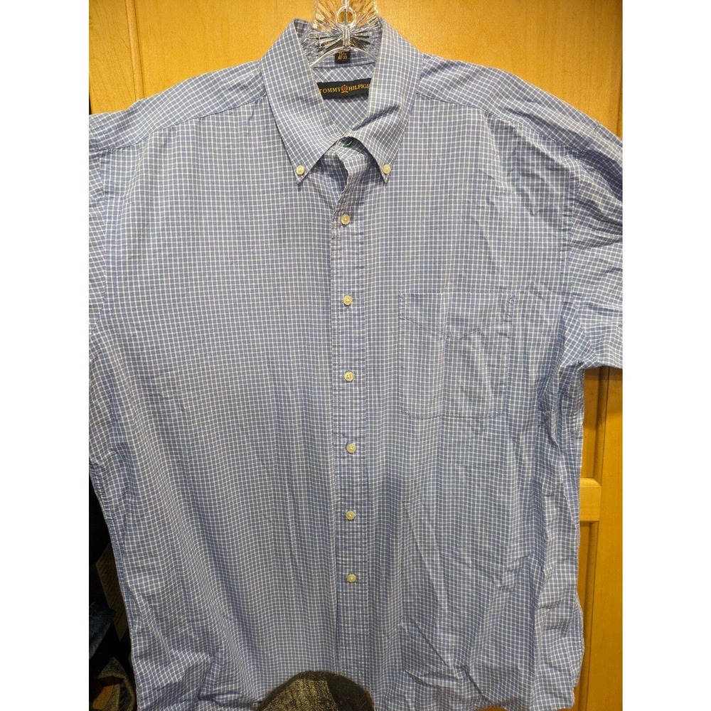 Tommy Hilfiger Men's Blue Regular Fit American Classic Shirt Size 15.5-32/33